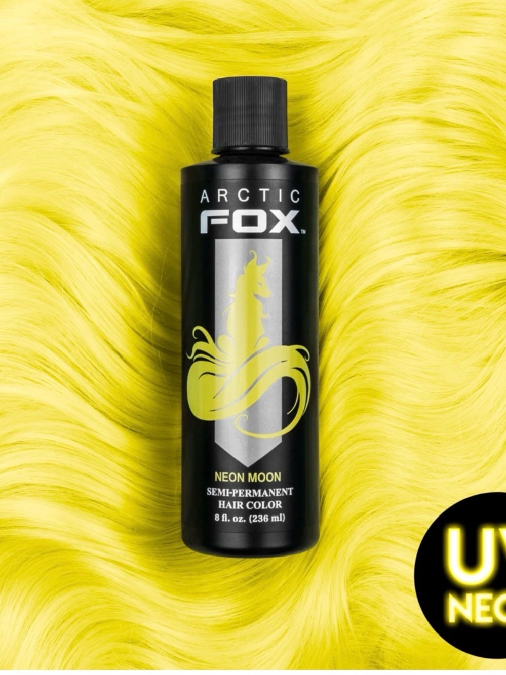 8oz ARCTIC FOX Neon Moon Semi Permanent Hair Color Dye Vegan Yellow Hair Color